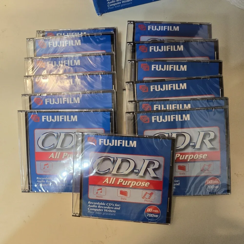 Fujifilm CD-RW 80 Min 700 MB New In Box (13) New Unopened Jewel Cases Orig Box